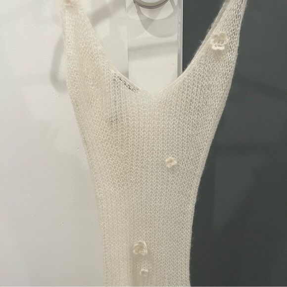 NWT Anna October Maxi Dress White Crochet Knit Astrid Floral Bridal Wedding sz S - Picture 7 of 13